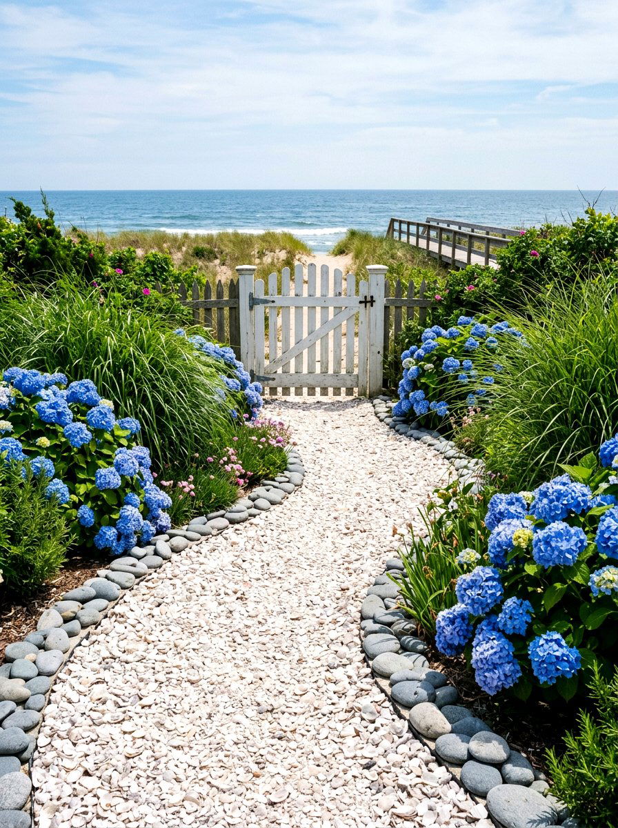 Coastal Garden Path - 25 Spring Coastal Decor Ideas