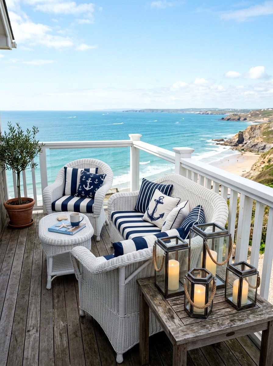Coastal Glass Lanterns - 25 Spring Outdoor Lantern Ideas