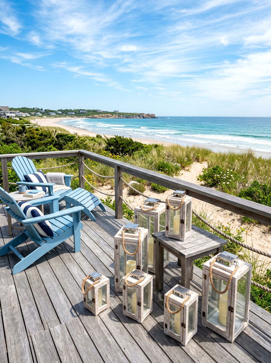 Coastal Lantern Design - 25 Spring Garden Lantern Ideas