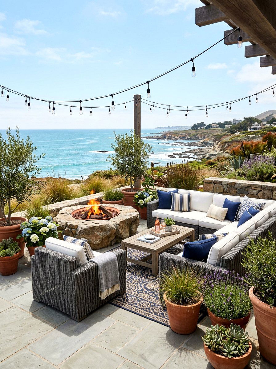 Coastal Outdoor Living - 25 Spring Coastal Decor Ideas