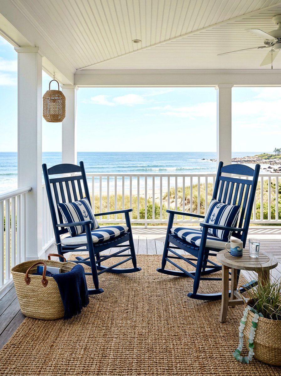 Coastal Rocking Chair Porch - 25 Spring Porch Rocking Chair Decor Ideas