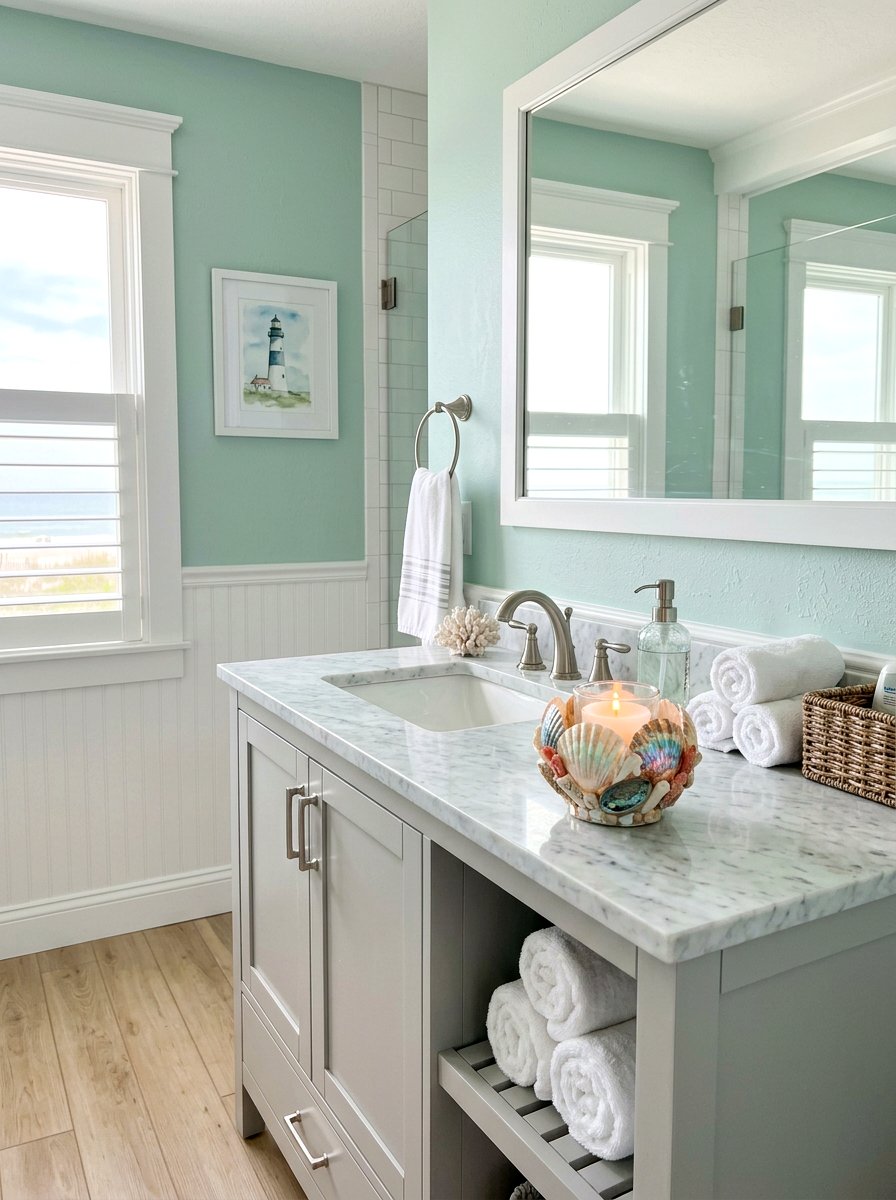 Coastal Seashell Votive - 25 Spring Candle Holder Ideas