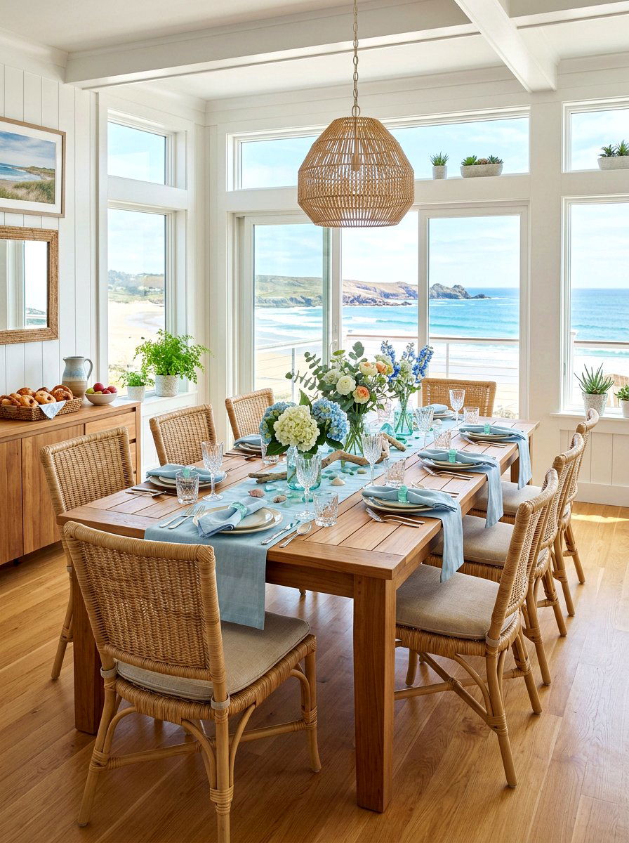 Coastal Spring Brunch - 25 Spring Dinner Party Decor Ideas