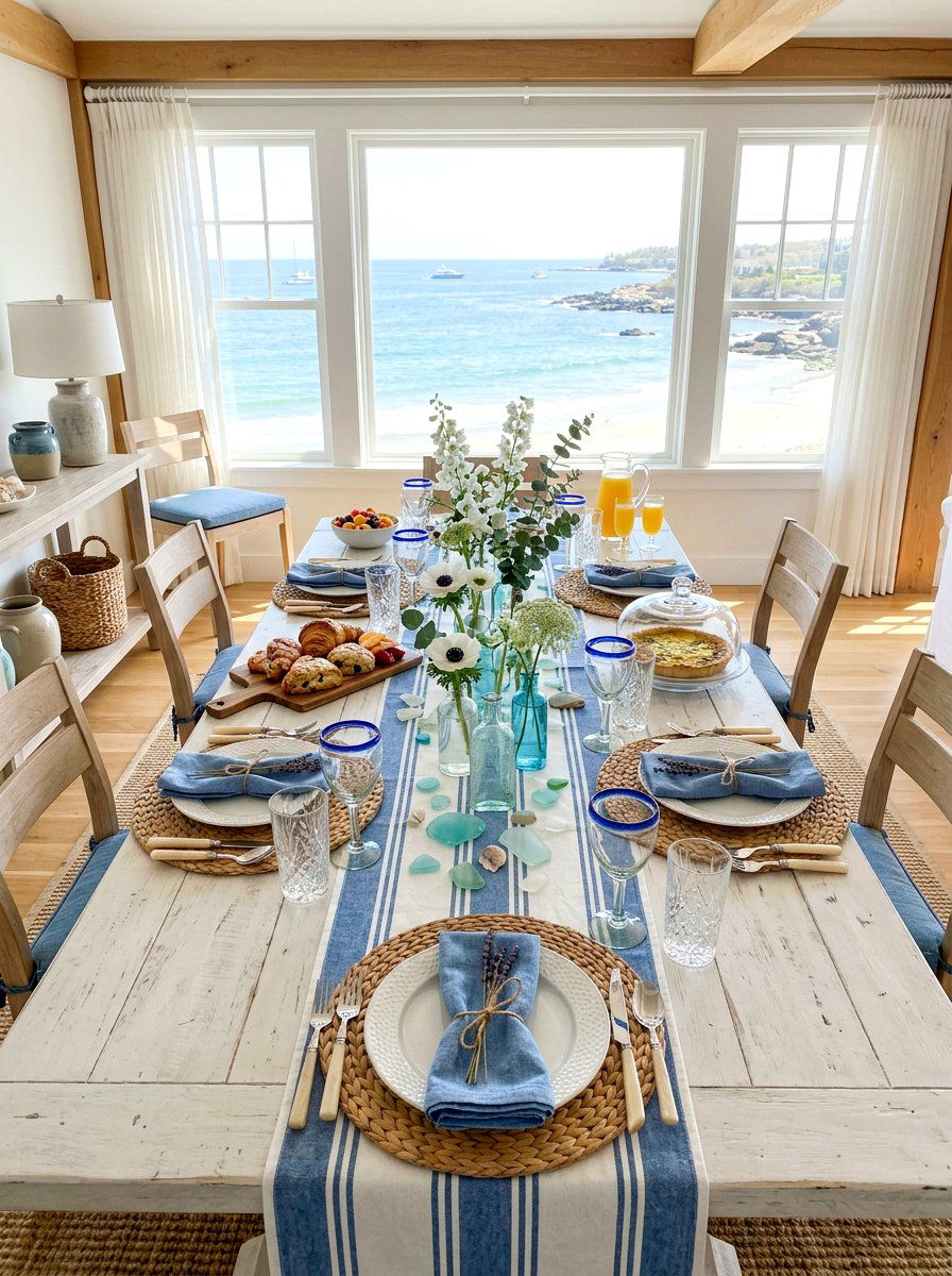 Coastal Spring Table - 25 Spring Brunch Table Ideas