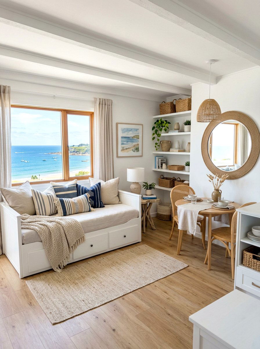Coastal Studio Apartment - 25 Spring Coastal Decor Ideas