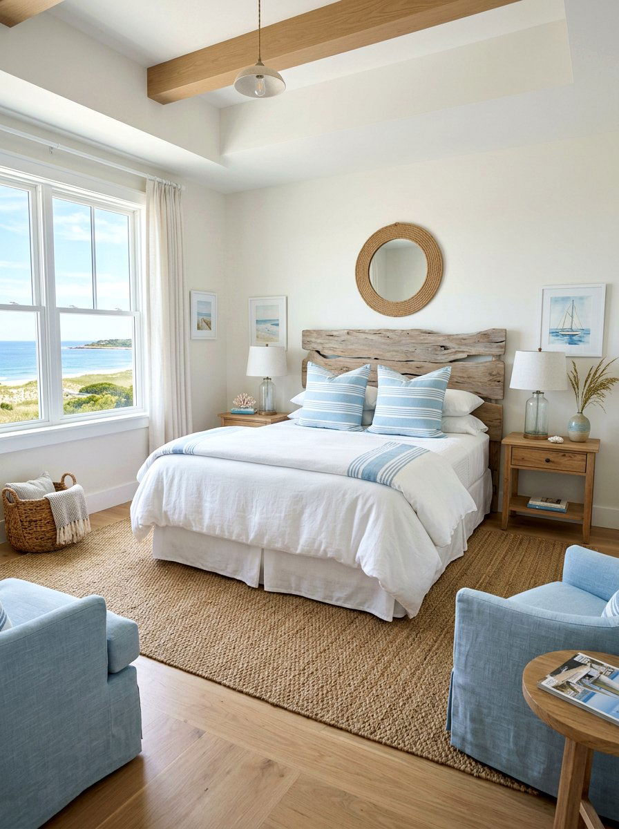 Coastal Style Bedroom - 25 Spring Guest Bedroom Decor Ideas