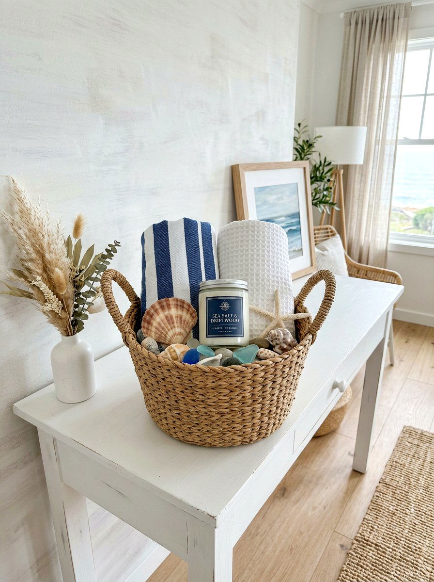 Coastal Theme Basket - 25 Spring Basket Filler Ideas