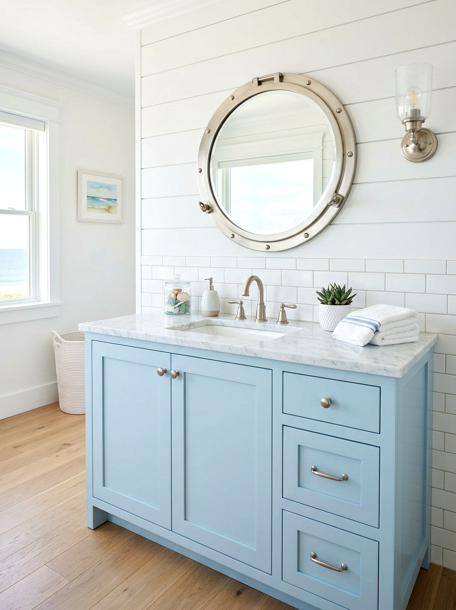 Coastal bathroom vanity - 25 Spring Lake House Decor Ideas
