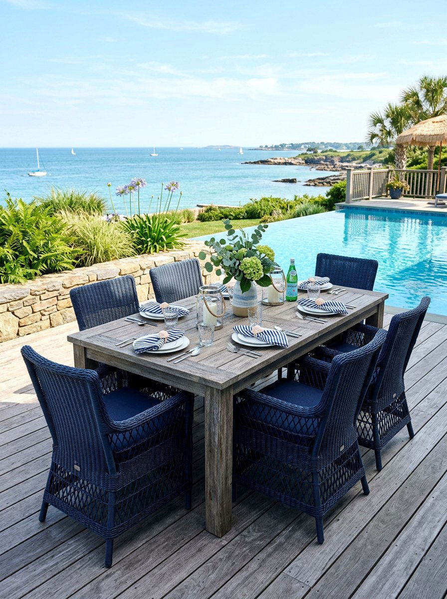 Coastal patio dining - 25 Spring Outdoor Dining Table Ideas