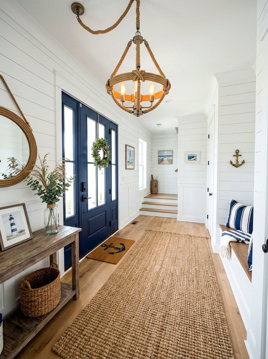 Coastal rope pendant - 25 Spring Pendant Light Ideas