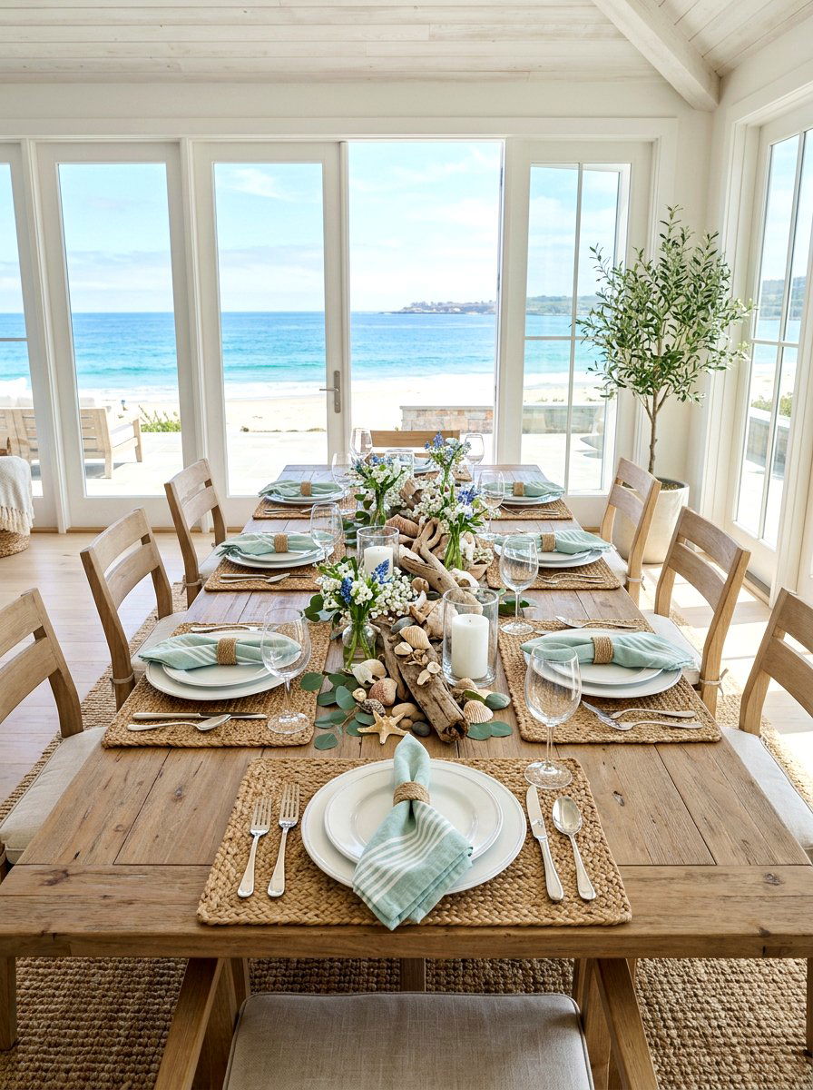 Coastal spring table setting - 25 Spring Place Setting Ideas