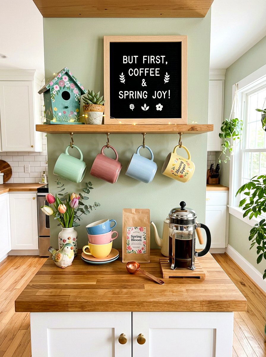 Coffee Bar Spring - 25 Spring Letter Board Ideas