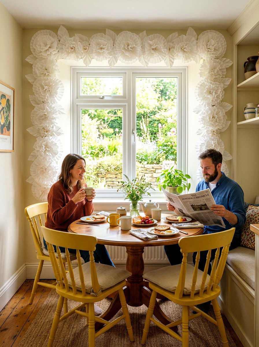 Coffee Filter Garland - 25 Spring Garland Craft Ideas