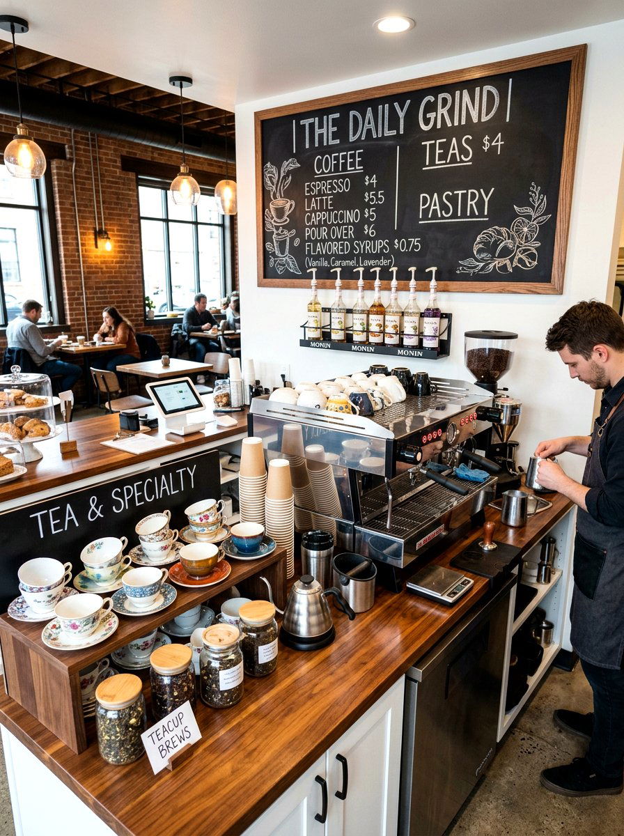 Coffee Station Teacup - 25 Spring Teacup Decor Ideas