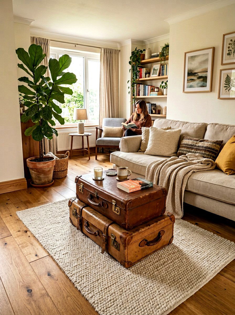 Coffee Table Old Suitcase - 25 Spring Upcycled Furniture Ideas