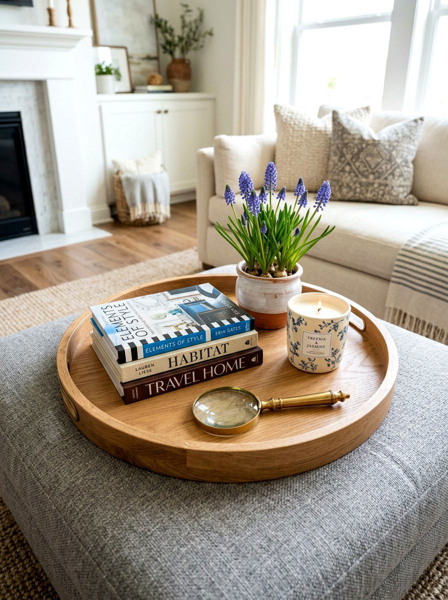 Coffee Table Tray Styling - 25 Spring Vignette Styling Ideas