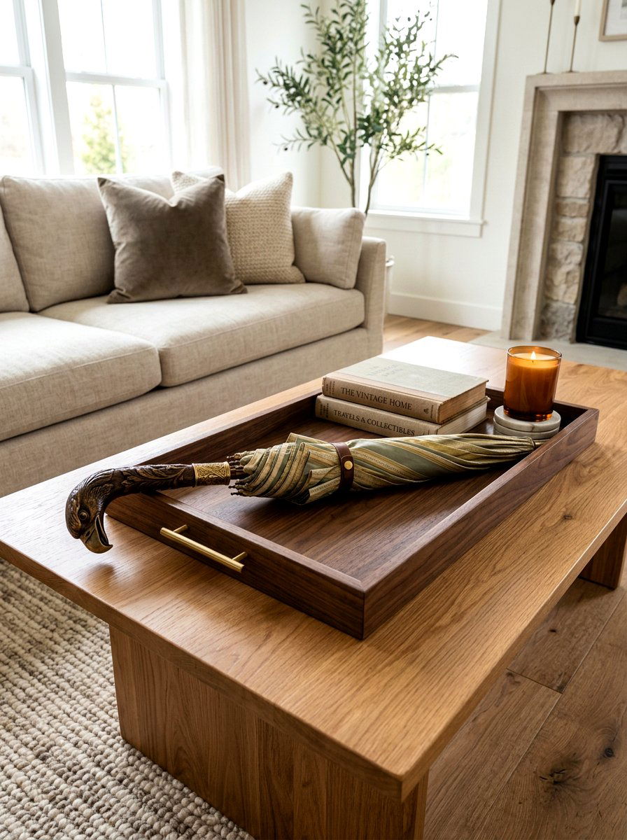 Coffee Table Umbrella Tray - 25 Spring Umbrella Decor Ideas