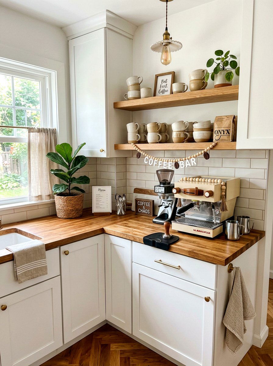 Coffee bar bead garland - 25 Spring Wooden Bead Garland Ideas