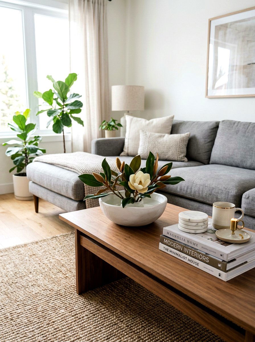 Coffee table magnolia arrangement - 25 Spring Magnolia Branch Ideas