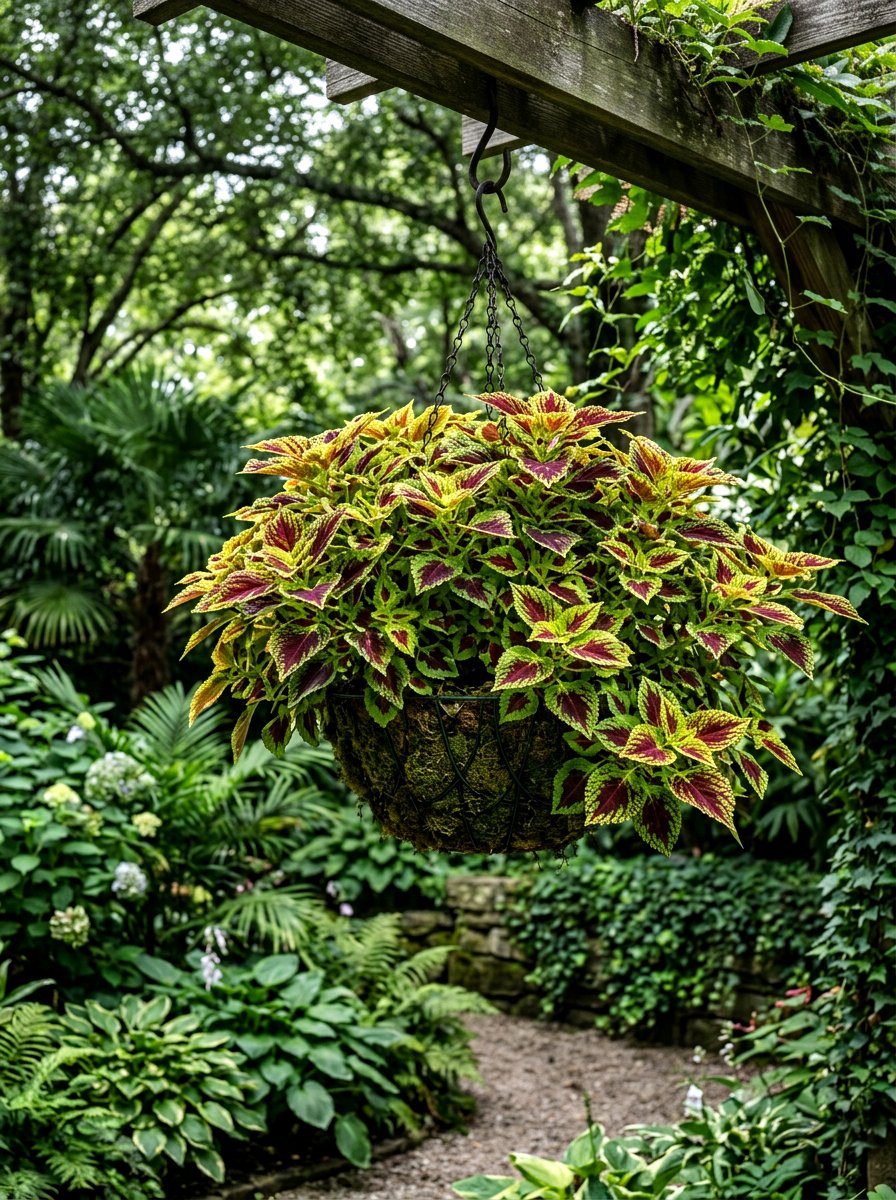 Coleus foliage hanging basket - 25 Spring Hanging Basket Ideas