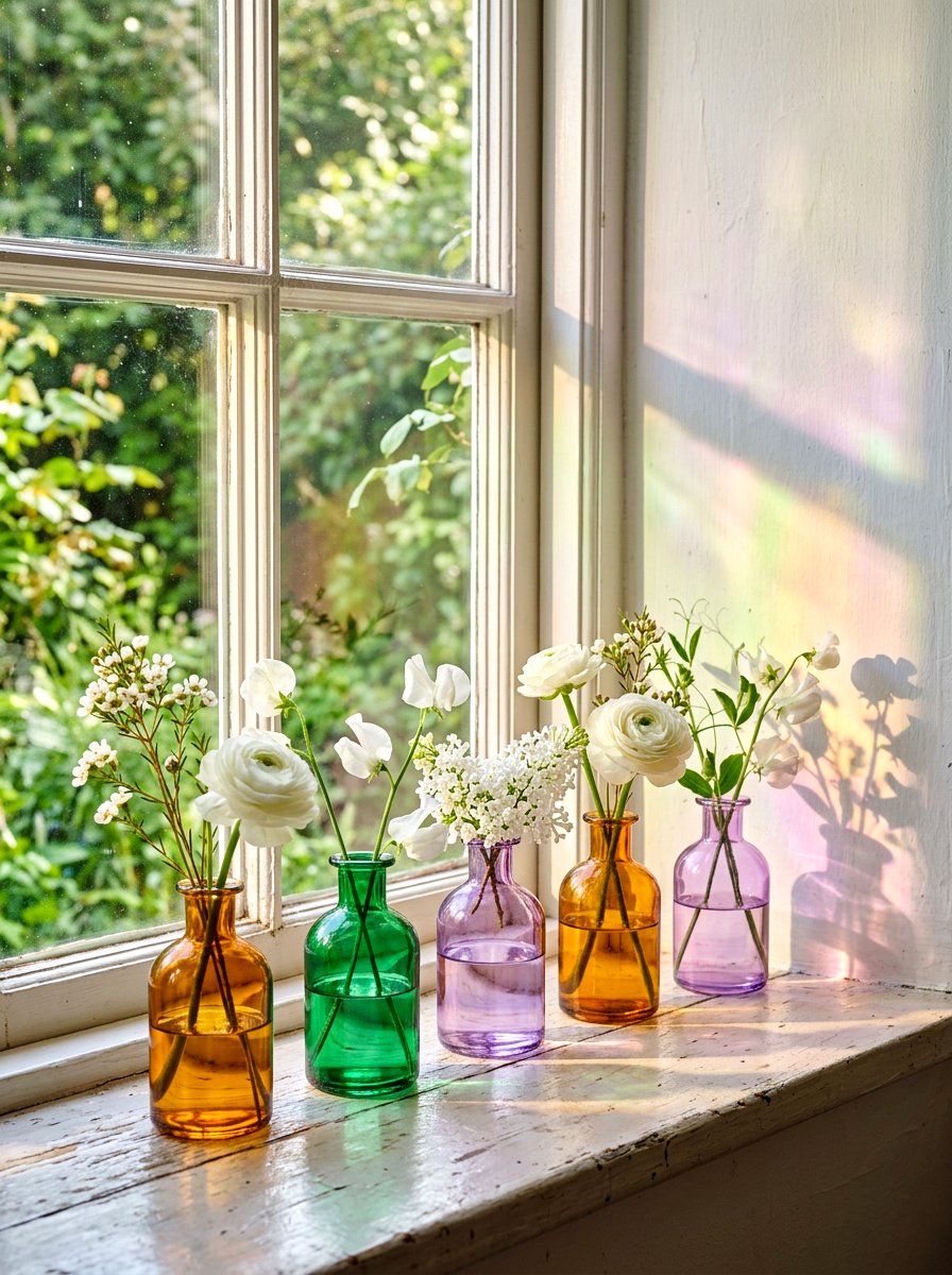 Colored Glass Bud Vase - 25 Spring Bud Vase Ideas