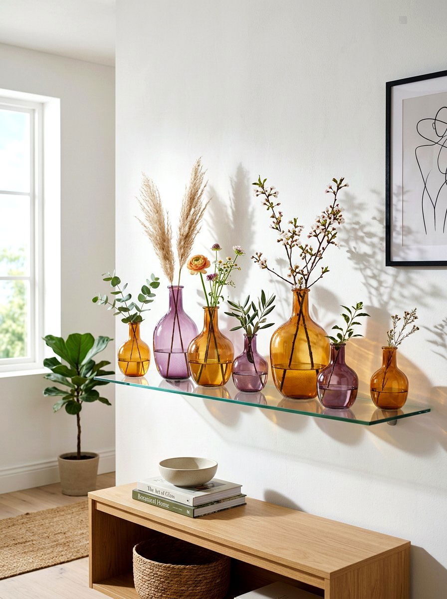 Colored Glass Bulb Vases - 25 Spring Hyacinth Bulb Glass Ideas