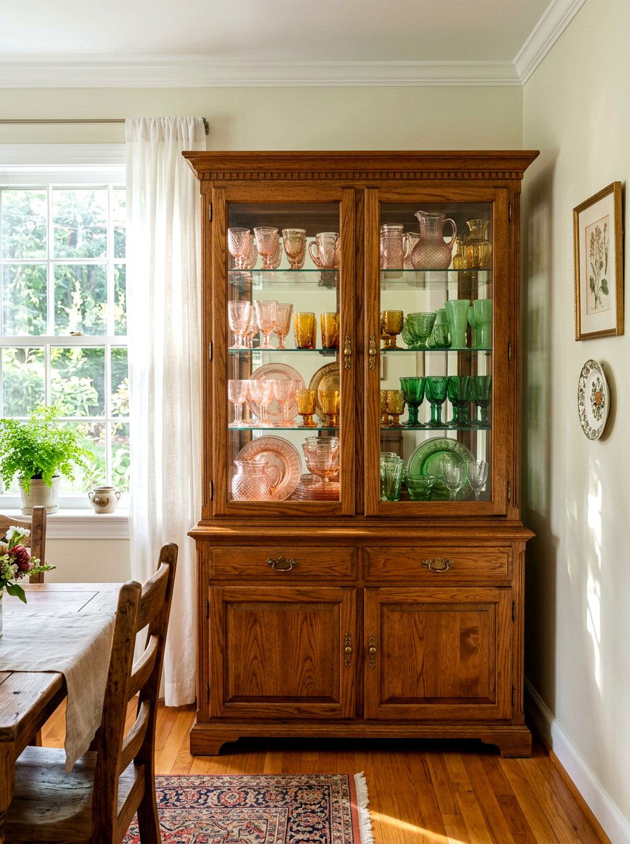 Colored Glassware - 25 Spring Thrift Store Decor Ideas