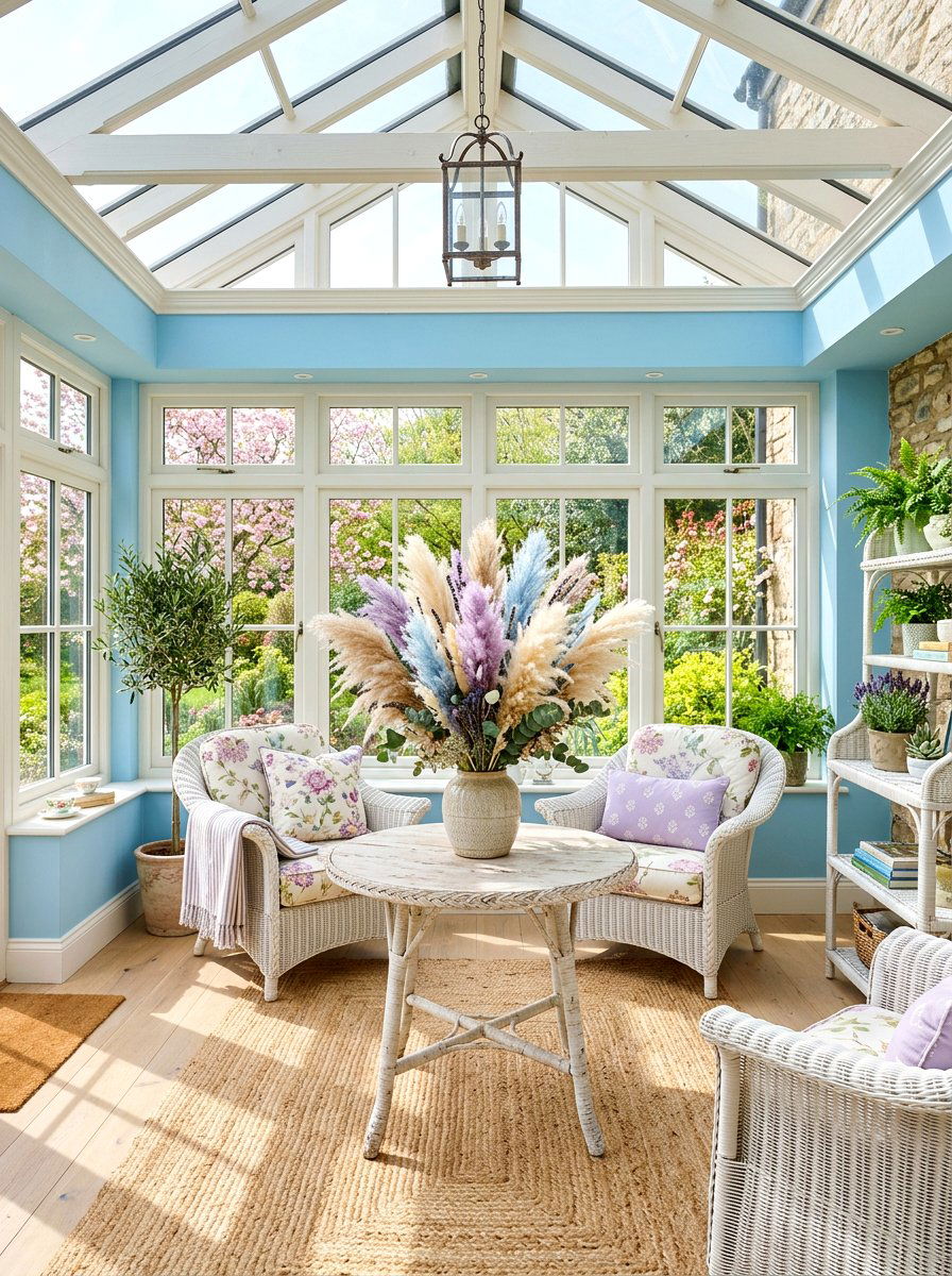 Colored Pampas Grass Arrangement - 25 Spring Dried Pampas Grass Ideas