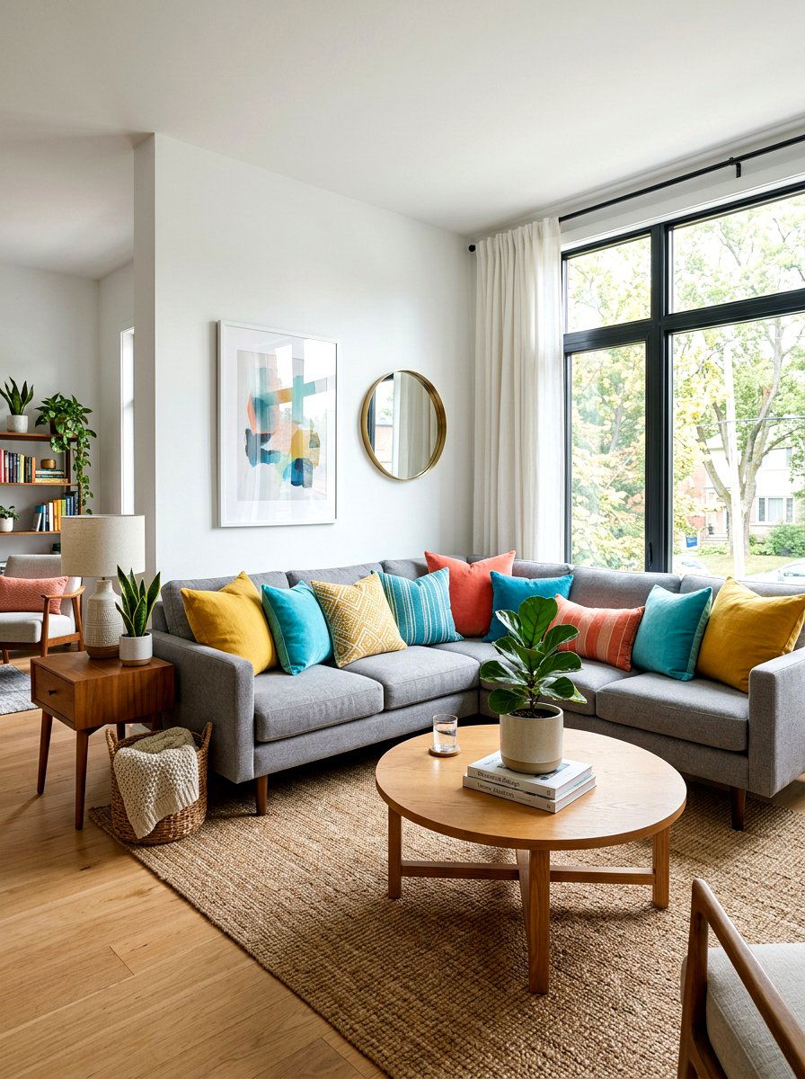 Colorful Accent Pillow - 25 Spring Home Refresh Ideas