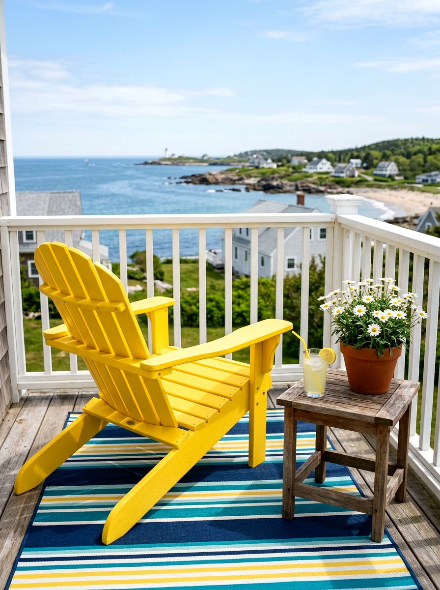 Colorful Adirondack Chair - 25 Spring Balcony Seating Decor Ideas