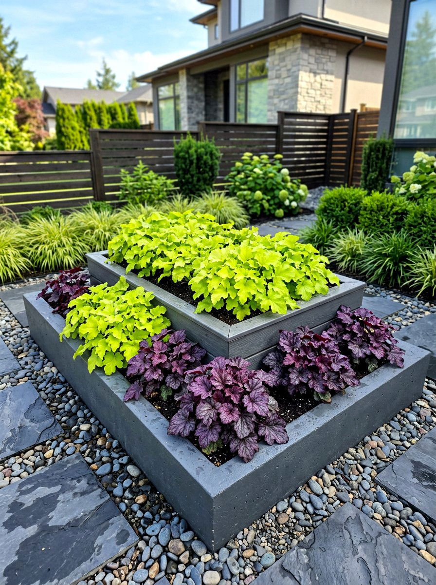 Colorful Coral Bell Foliage - 25 Spring Perennial Garden Ideas