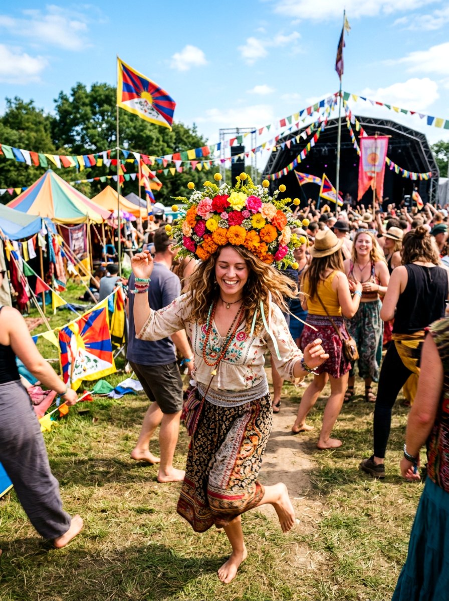 Colorful Festival Crown - 25 Spring Flower Crown Ideas