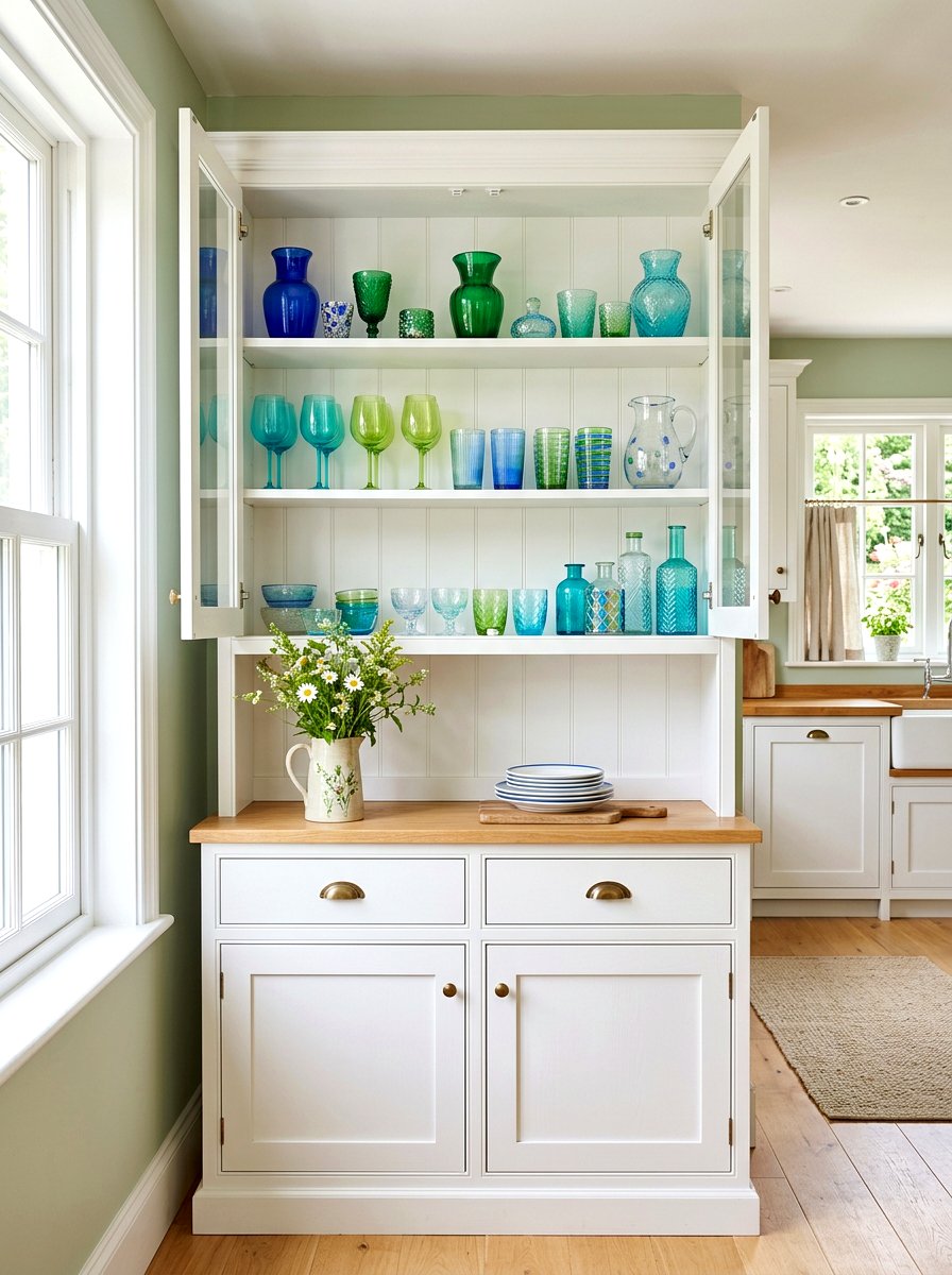 Colorful Glassware Set - 25 Spring Cheap Decor Ideas