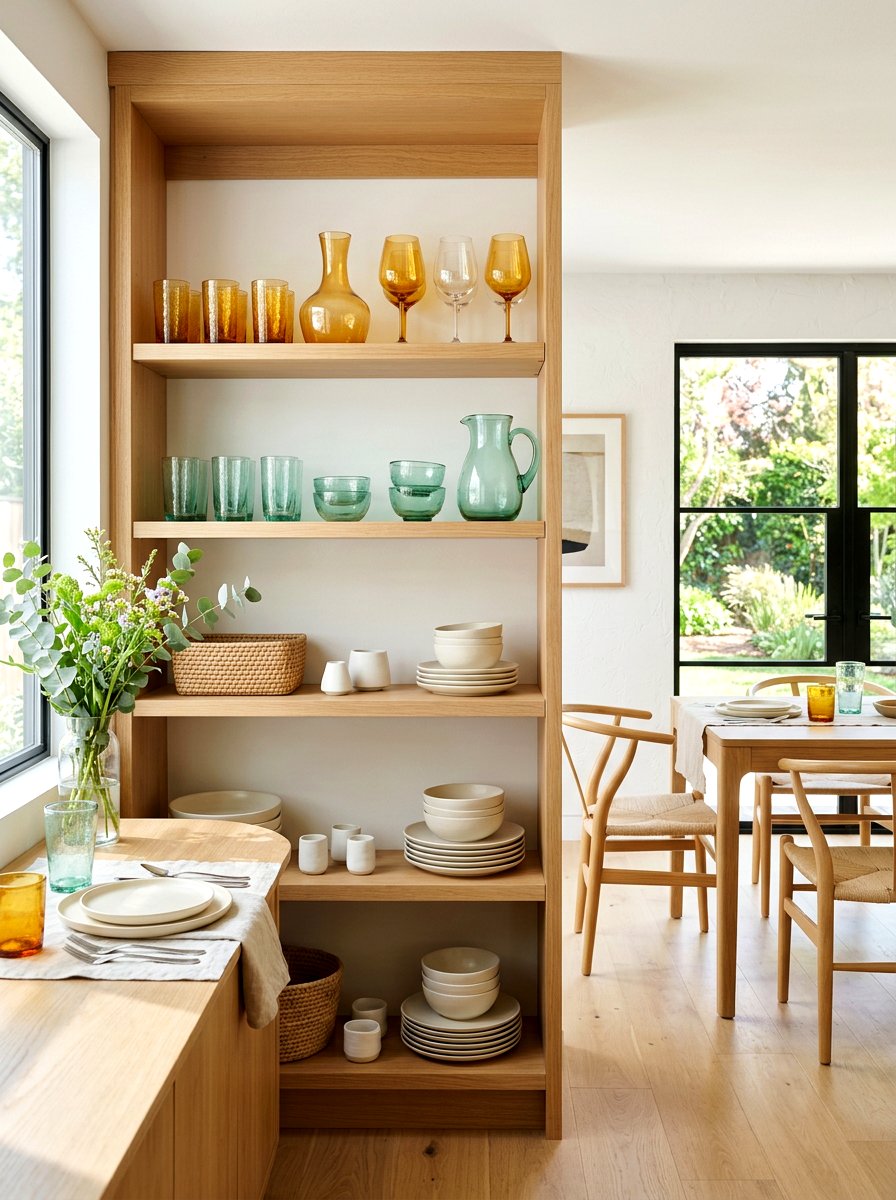 Colorful Glassware - 25 Spring China Cabinet Decor Ideas