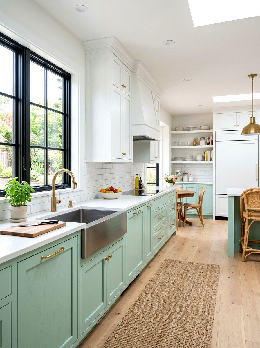 Colorful Kitchen Cabinet - 25 Spring Mobile Home Decor Ideas