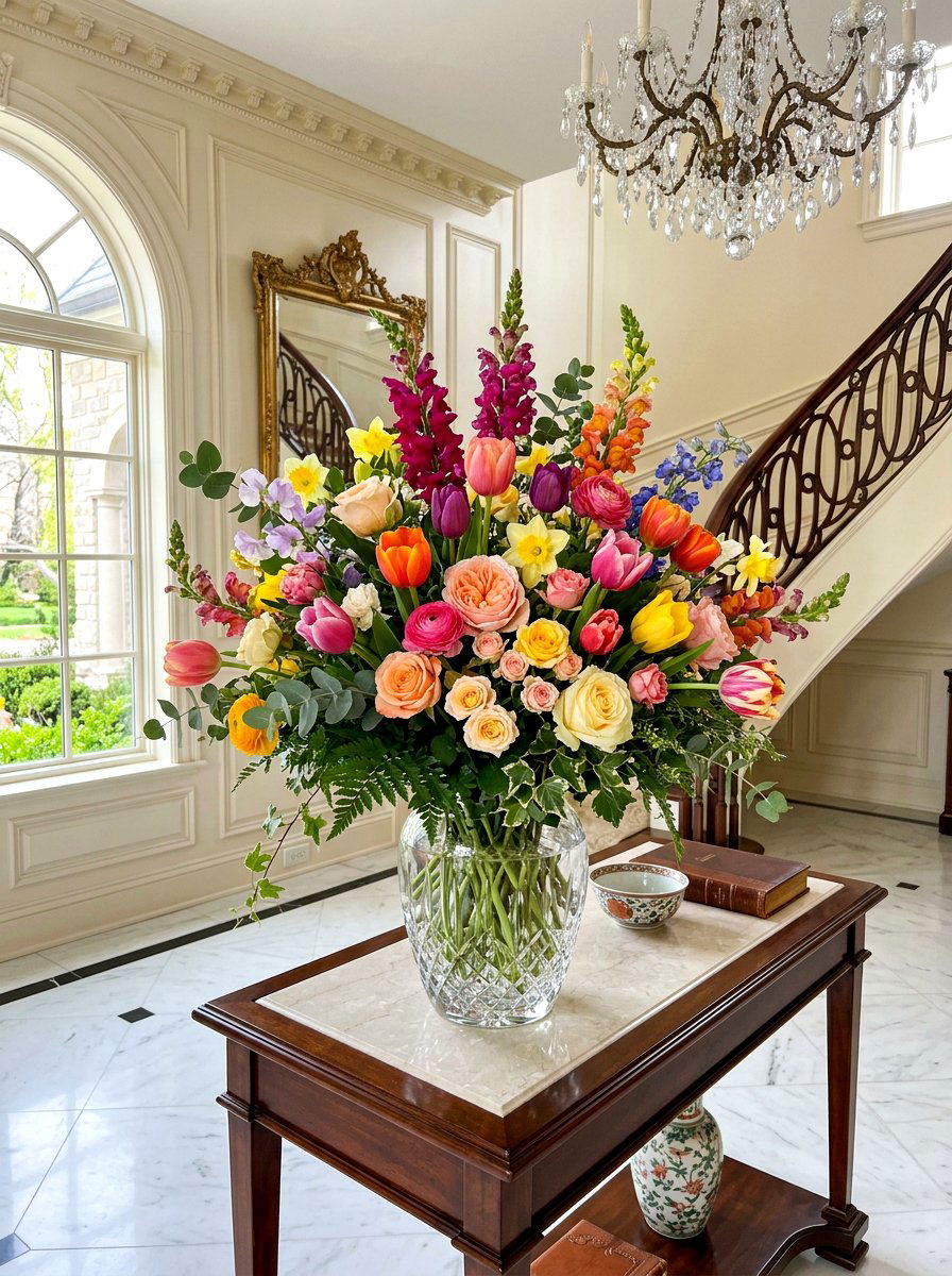 Colorful Mixed Spring Bloom - 25 Spring Flower Bouquet Ideas