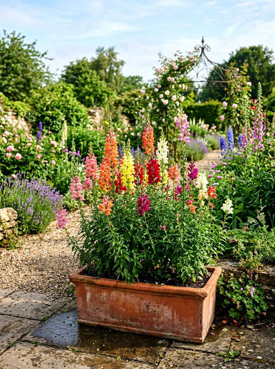 Colorful Snapdragon Planter Box - 25 Spring Planter Box Ideas