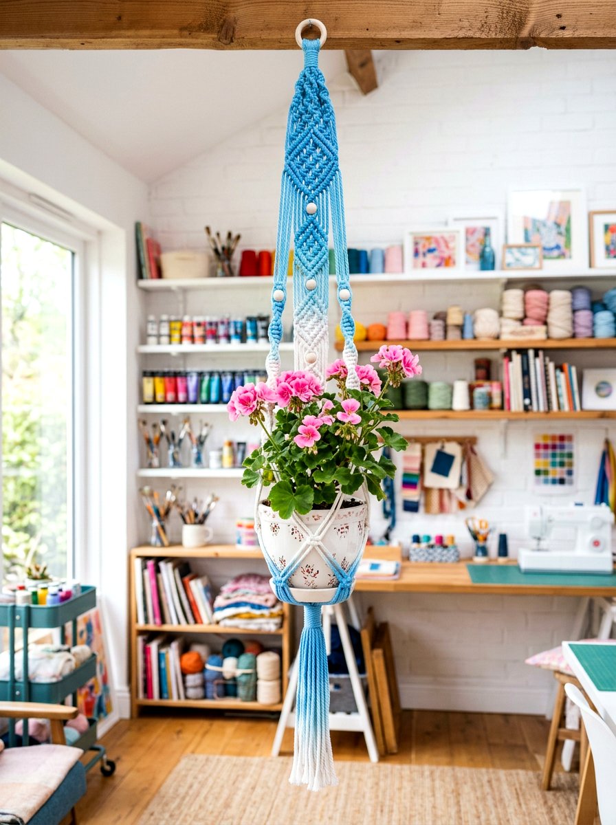 Colorful Spring Macrame Plant Hanger - 25 Spring Macrame Plant Hanger Ideas