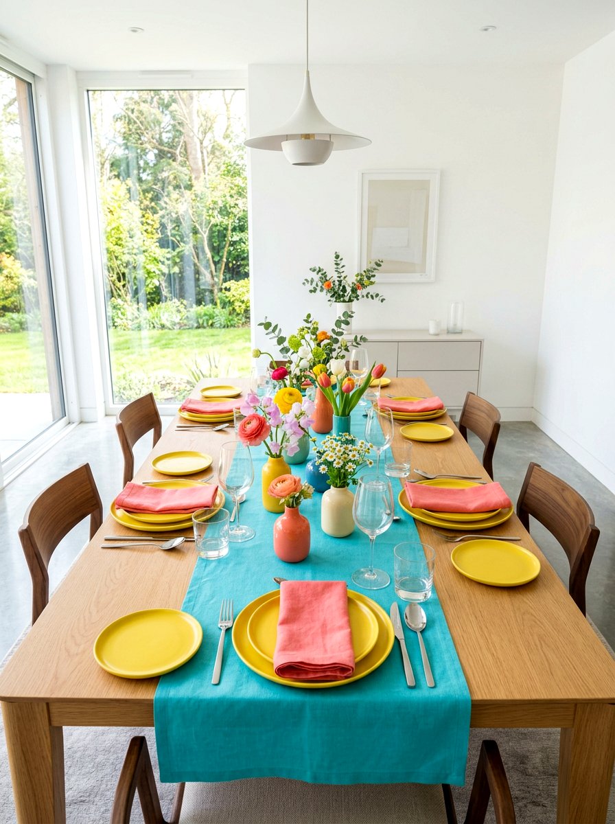Colorful Spring Table - 25 Spring Seasonal Table Ideas