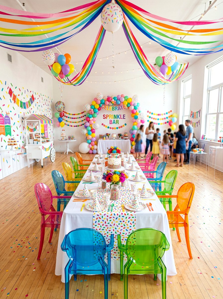 Colorful Sprinkle Decor Theme - 25 Spring Ice Cream Social Decor Ideas