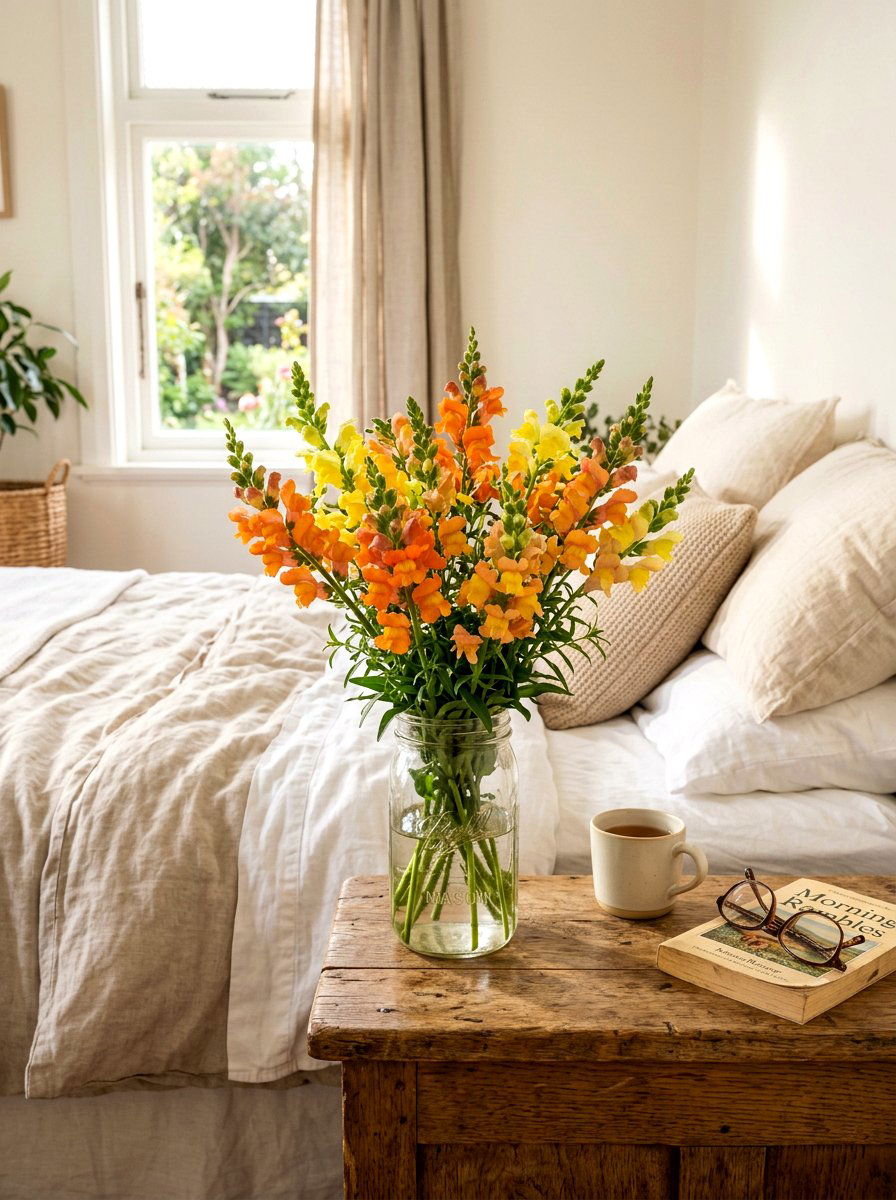 Colorful Wild Snapdragon Jar - 25 Spring Snapdragon Arrangement Ideas