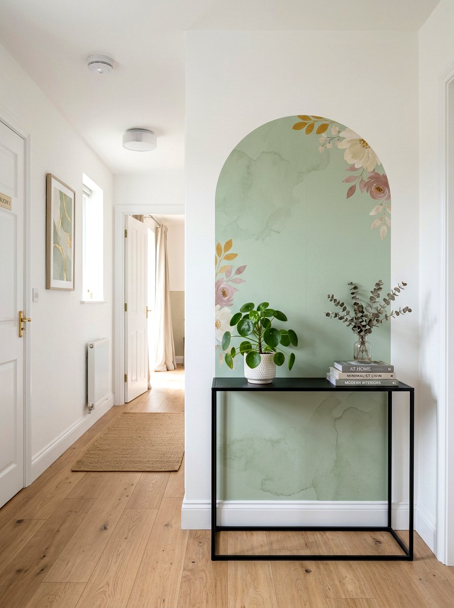 Colorful arched wall decal - 25 Spring Color Block Decor Ideas