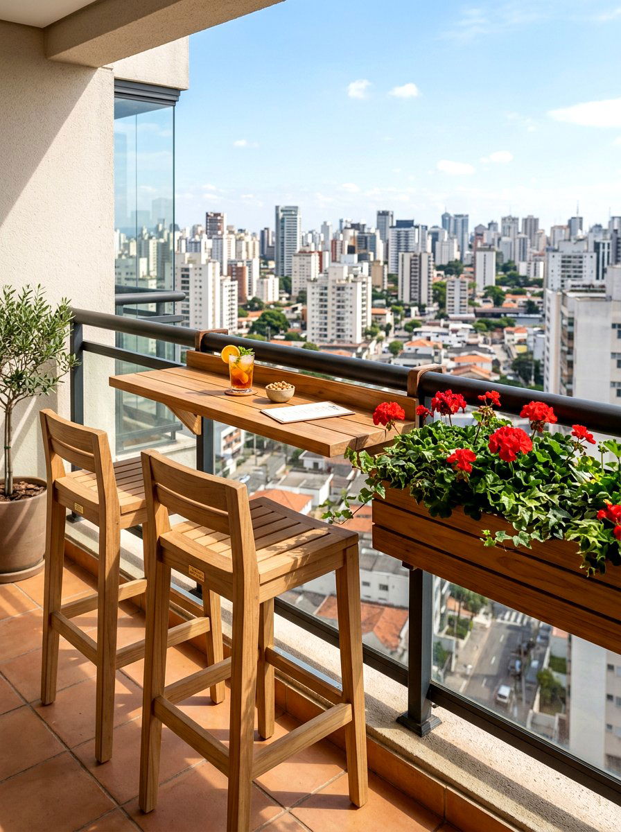 Compact Bar Stool - 25 Spring Balcony Seating Decor Ideas