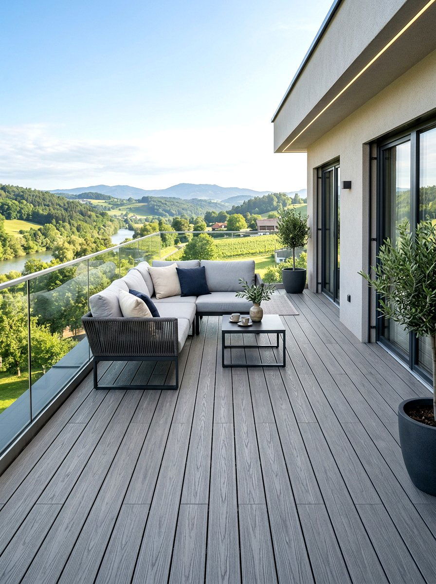 Composite decking balcony - 25 Spring Balcony Floor Decor Ideas