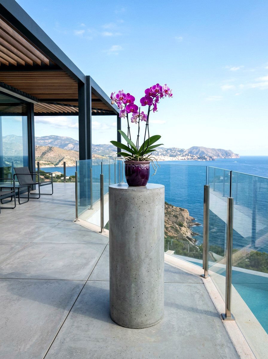 Concrete Column Flower Stand - 25 Spring Flower Stand Ideas