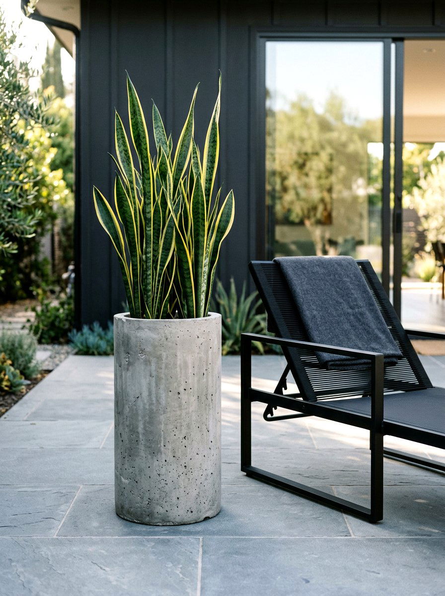 Concrete Cylinder Planter - 25 Spring DIY Planter Ideas