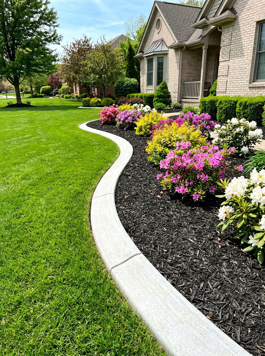 Concrete Garden Edging - 25 Spring Concrete Garden Decor Ideas