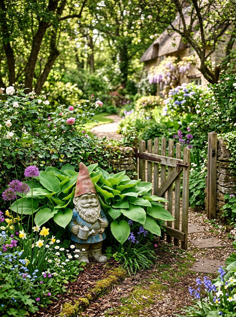 Concrete Garden Gnome - 25 Spring Concrete Garden Decor Ideas