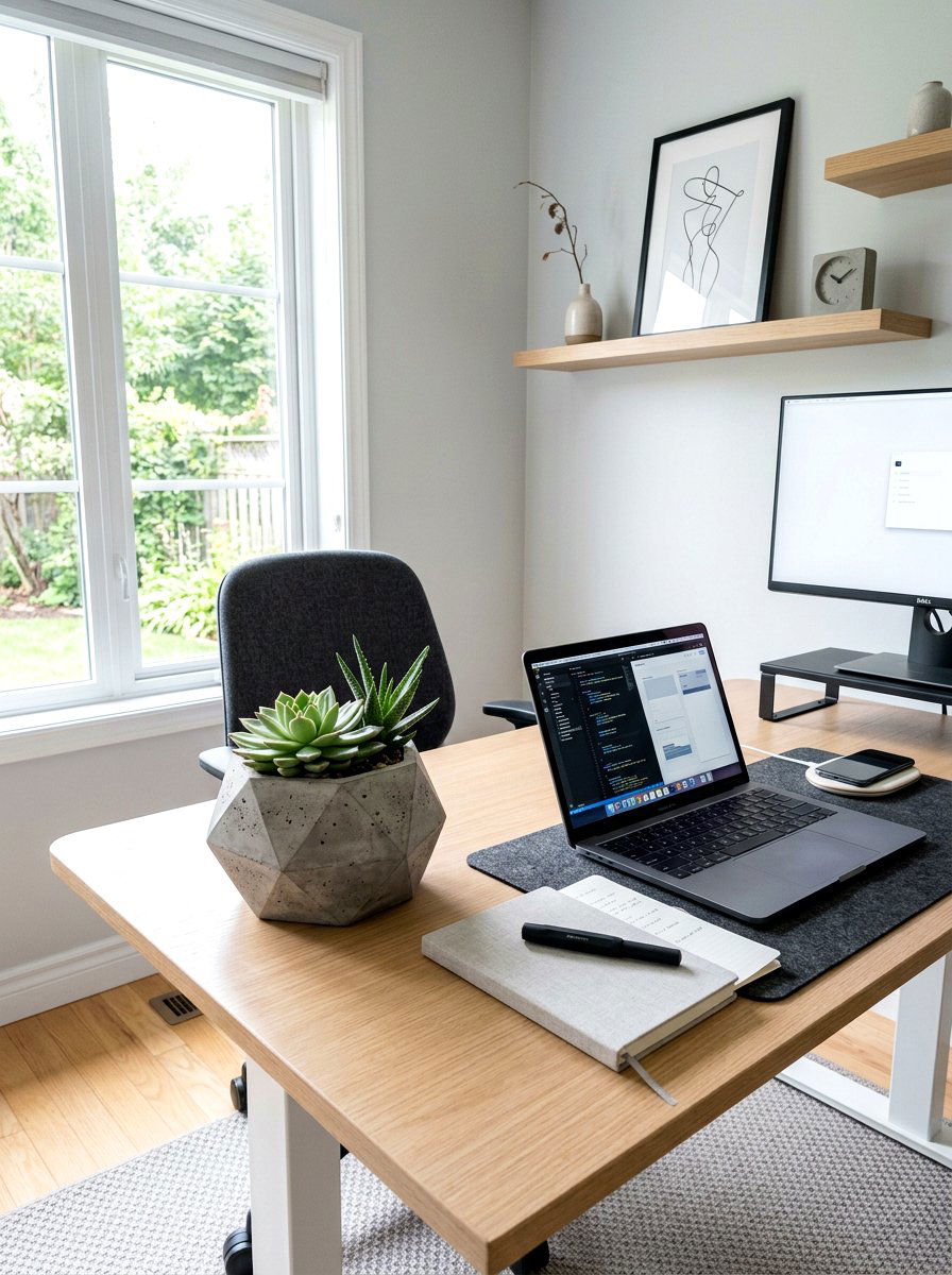 Concrete Geometric Succulent - 25 Spring Succulent Decor Ideas