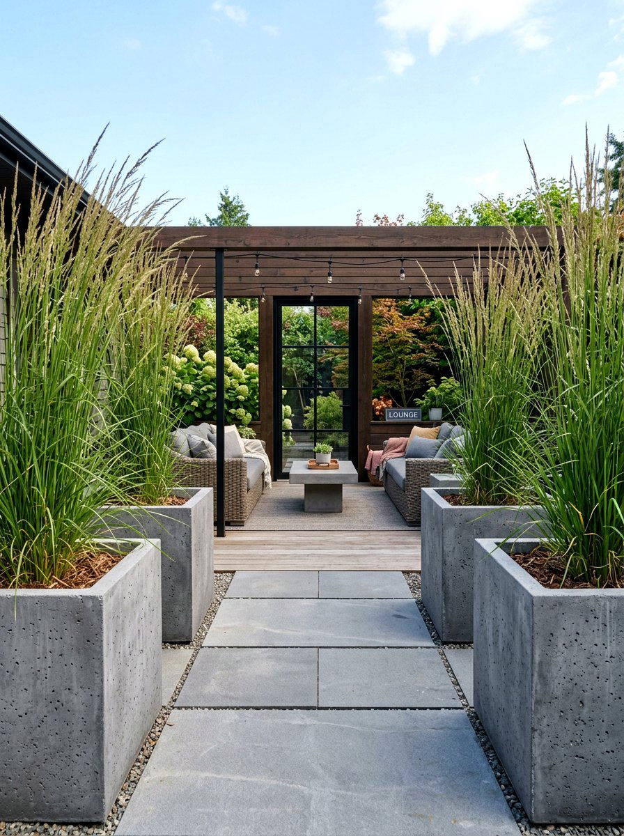 Concrete Planters - 25 Spring Patio Decor Ideas